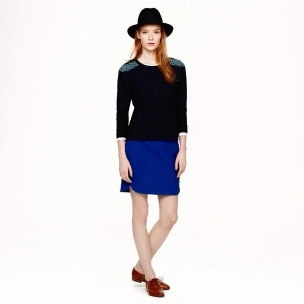 NWT J. Crew Wool Double Notched Skirt - Picture 9 of 16